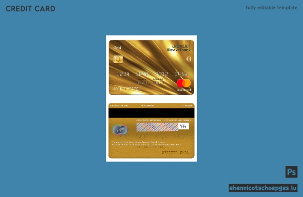 Saudi-Arabien Alawwal Bank Mastercard Gold Beispielvorschau